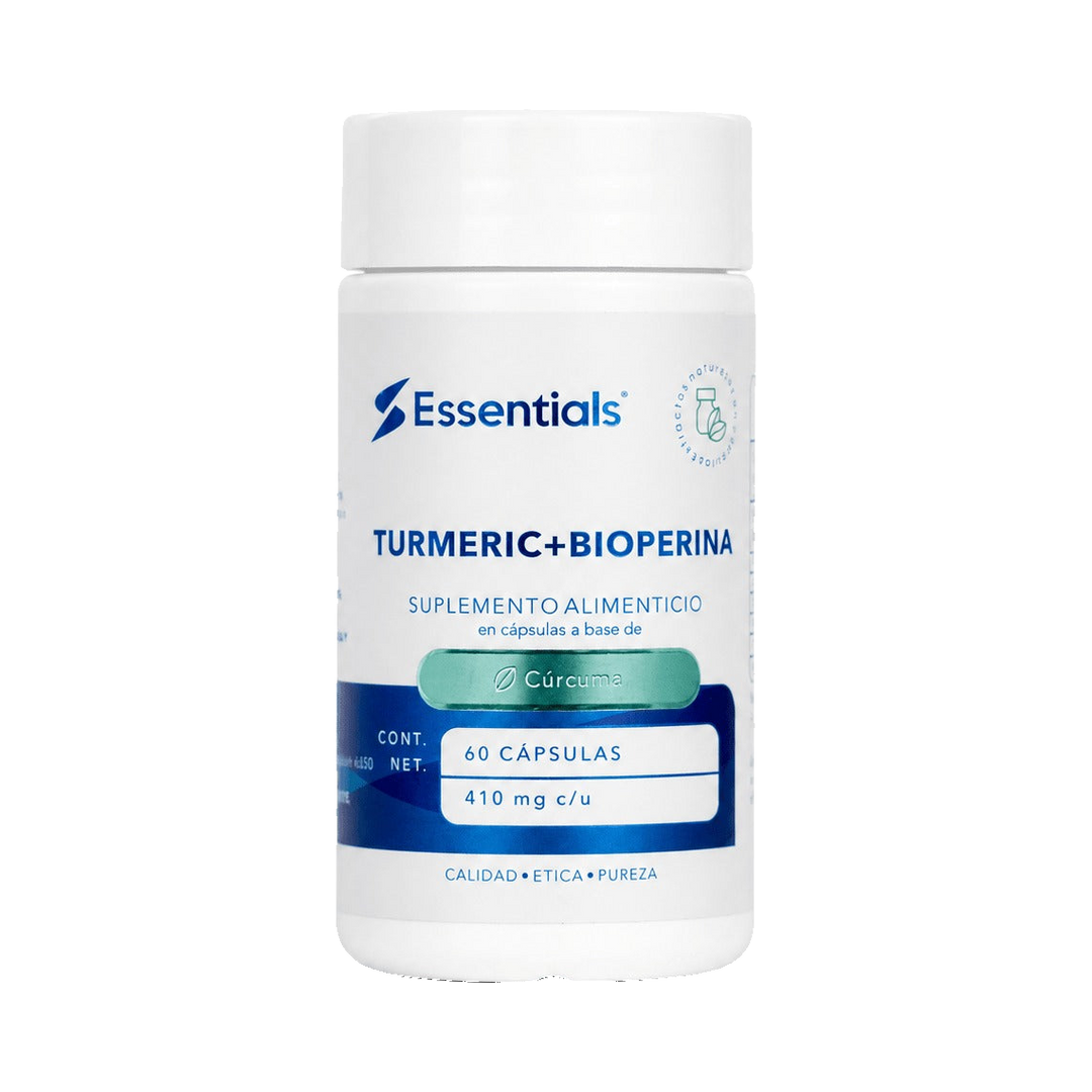 Cúrcuma + BioPerina 375mg 60 Cápsulas - ESSENTIALS