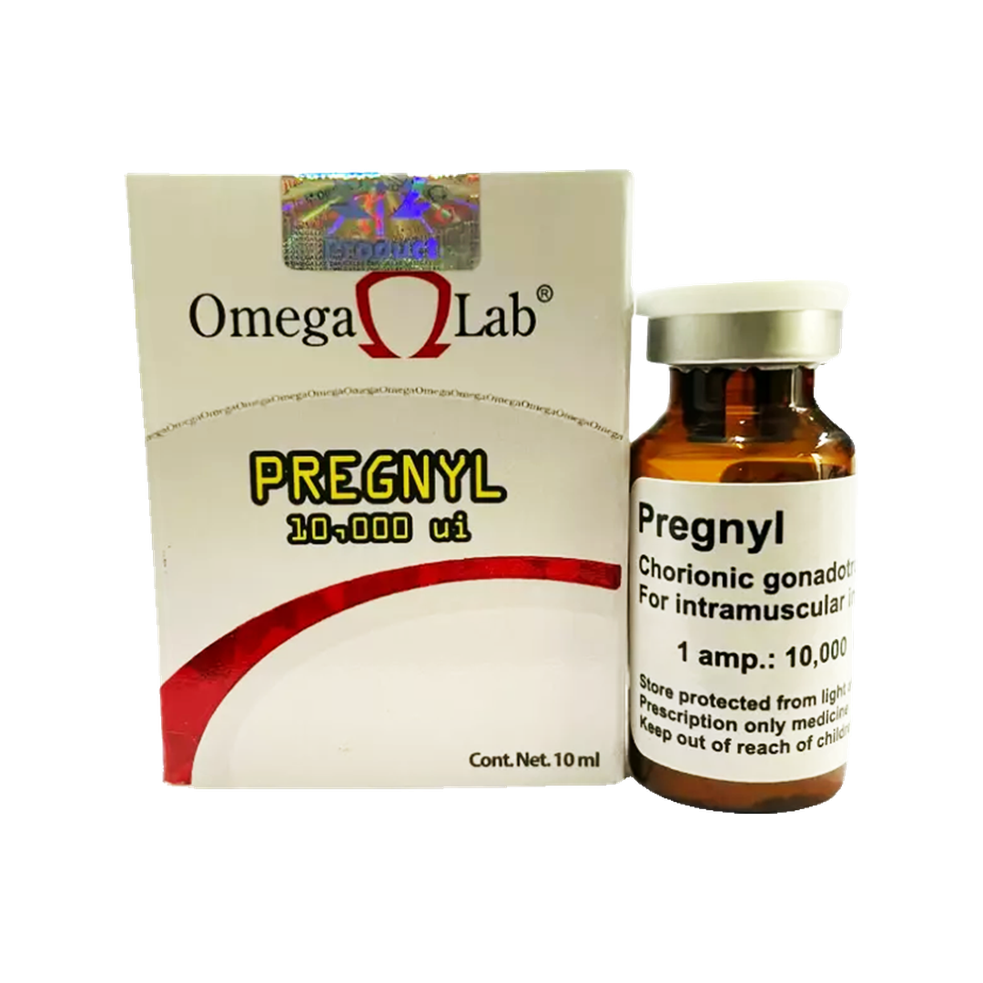 HCG Gonadotropina Coriónica 10,000 UI Pregnyl Vial liofilizado - OMEGA LAB – foto oficial del fabricante