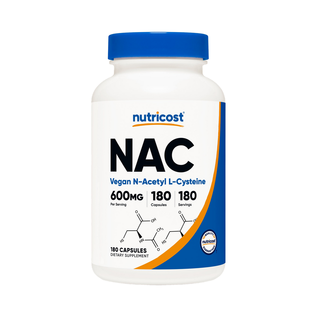 NAC N-Acetil Cisteína 600mg 180 Cápsulas - NUTRICOST