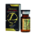 Un frasco de 10 ml de Trembolona Acetato de Landerlan de Get Fit México, 100 mg/ml, viene en una elegante caja dorada y negra Gold Premium Series. El frasco, con tapa negra, contiene líquido ámbar a juego con el envase.