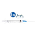 10 Pack Jeringa 3ml con aguja 23G x 1"