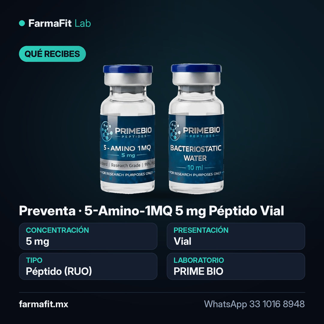 Qué recibes: Preventa · 5-Amino-1MQ 5 mg Péptido Vial - PRIME BIO