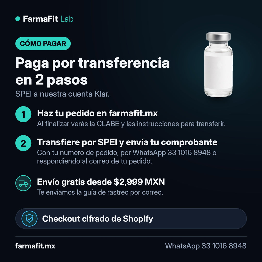 Cómo pagar por transferencia SPEI: Agua Bacteriostática 10ml - Vial para Reconstituir Péptidos – FarmaFit