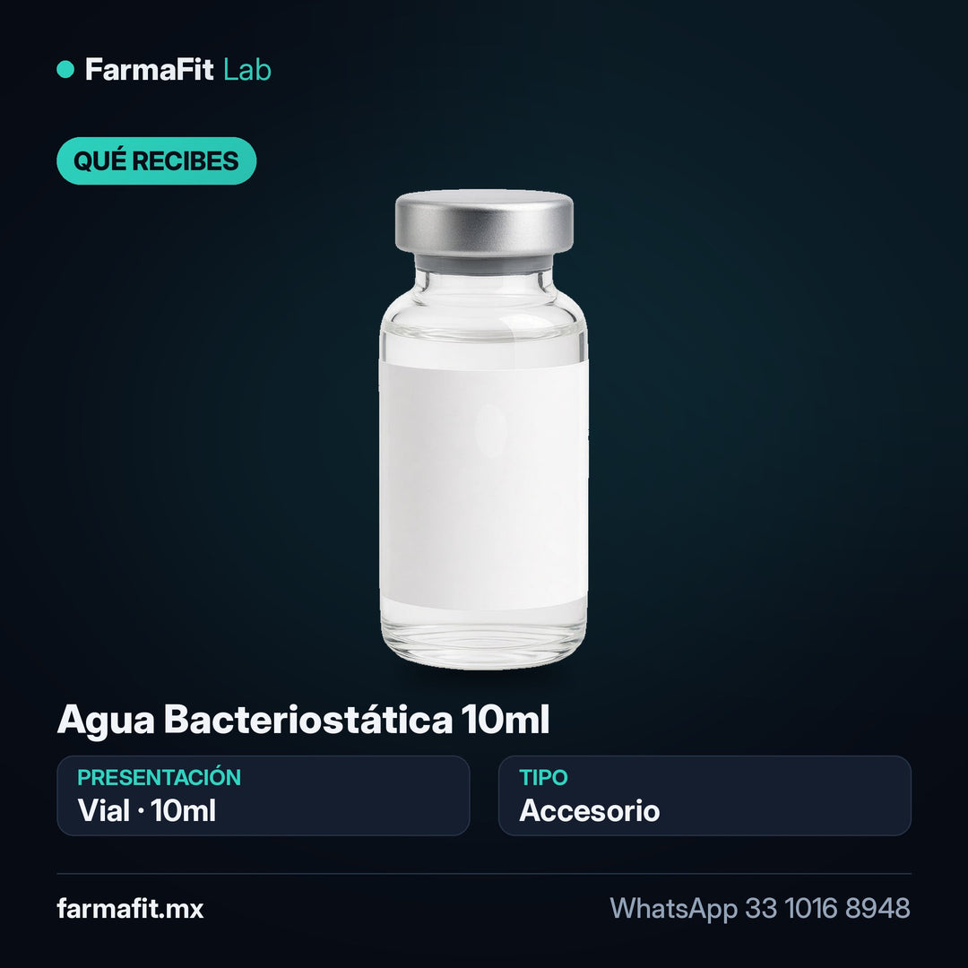 Qué recibes: Agua Bacteriostática 10ml - Vial para Reconstituir Péptidos