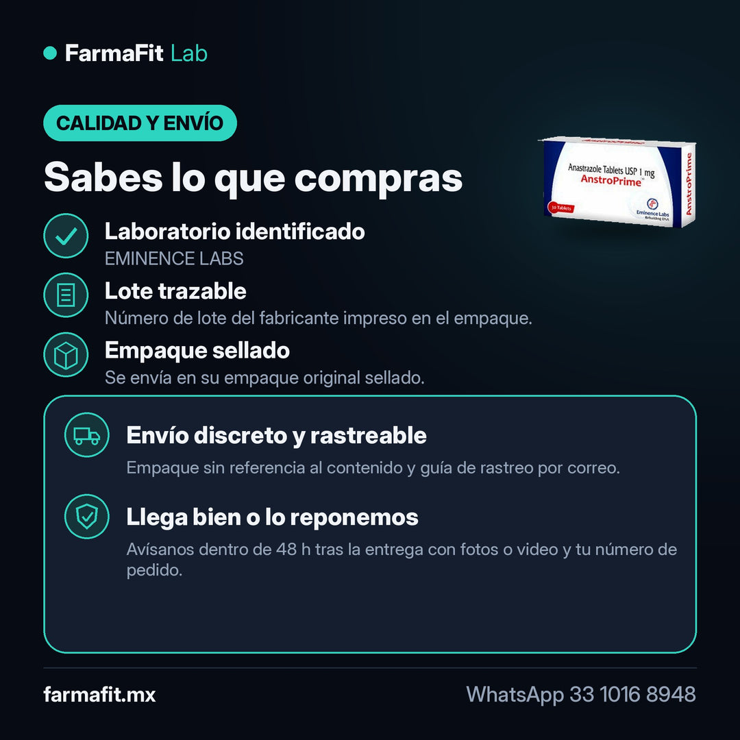 Calidad y envío: Anastrozol 1 mg AnastroPrime Tabletas - EMINENCE LABS – FarmaFit