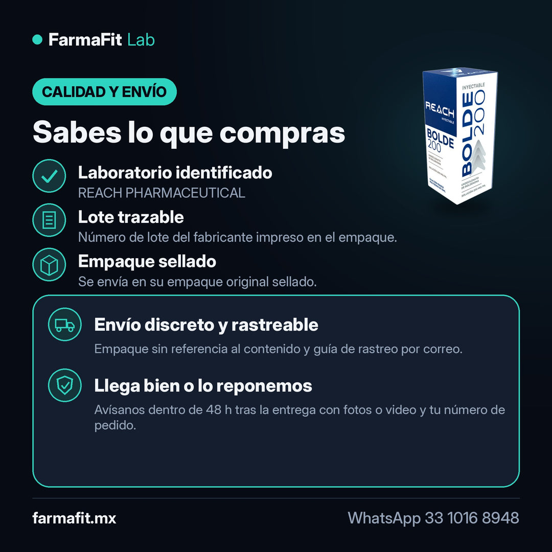 Calidad y envío: Boldenona Undecilenato 200 mg/ml Bolde 200 Vial 10 ml - REACH PHARMACEUTICAL – FarmaFit