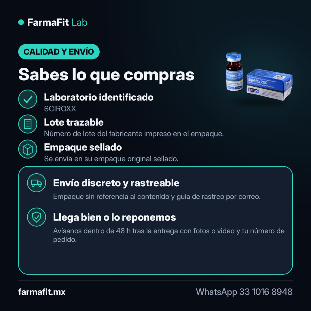 Calidad y envío: Boldenona Undecilenato 200 mg/ml Equidex Vial 10 ml - SCIROXX – FarmaFit