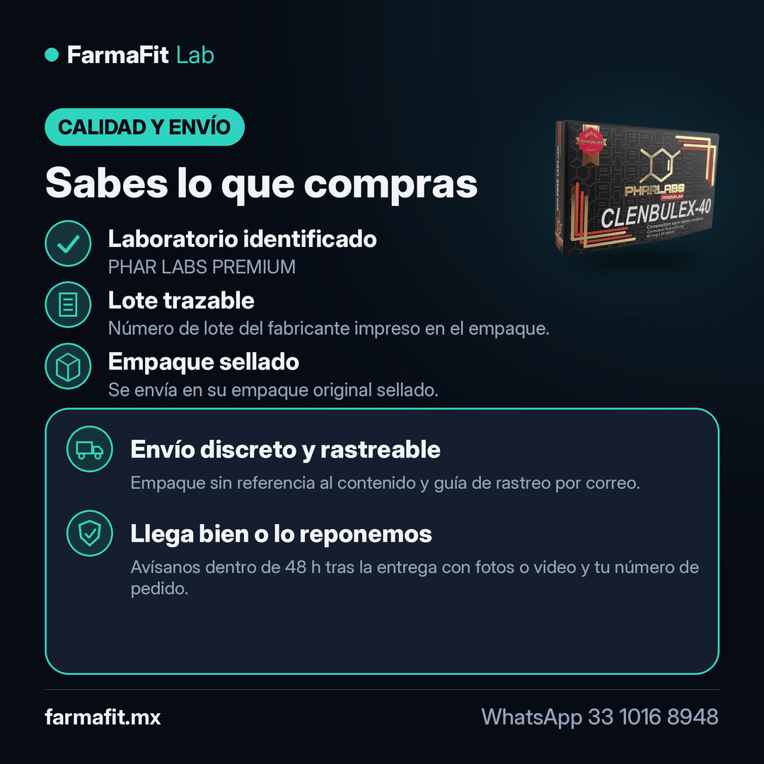 Calidad y envío: Clenbuterol Clenbulex 40 - PHAR LABS PREMIUM – FarmaFit