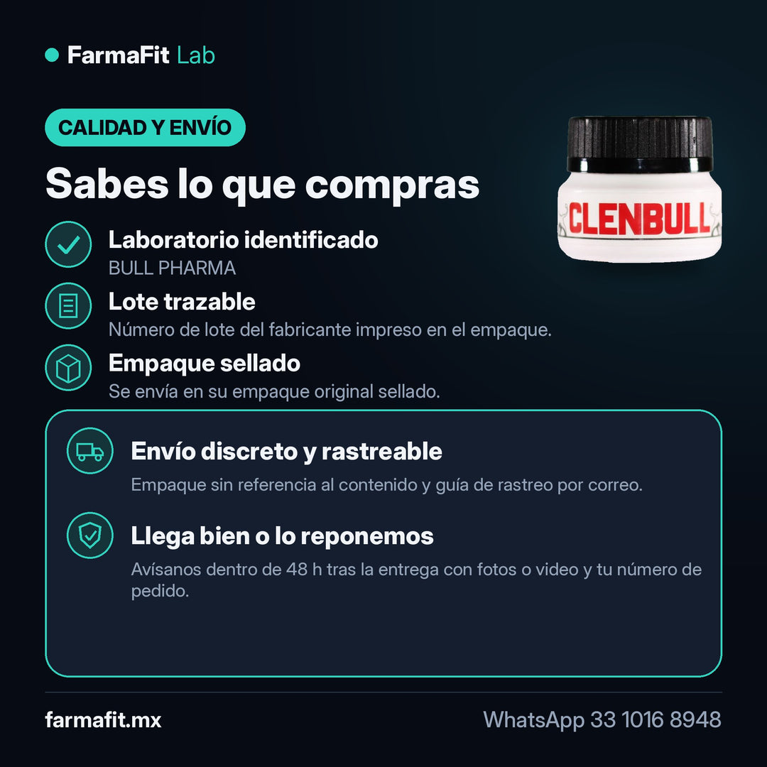 Calidad y envío: Clenbuterol 25 mcg Clenbull 100 Tabletas - BULL PHARMA – FarmaFit