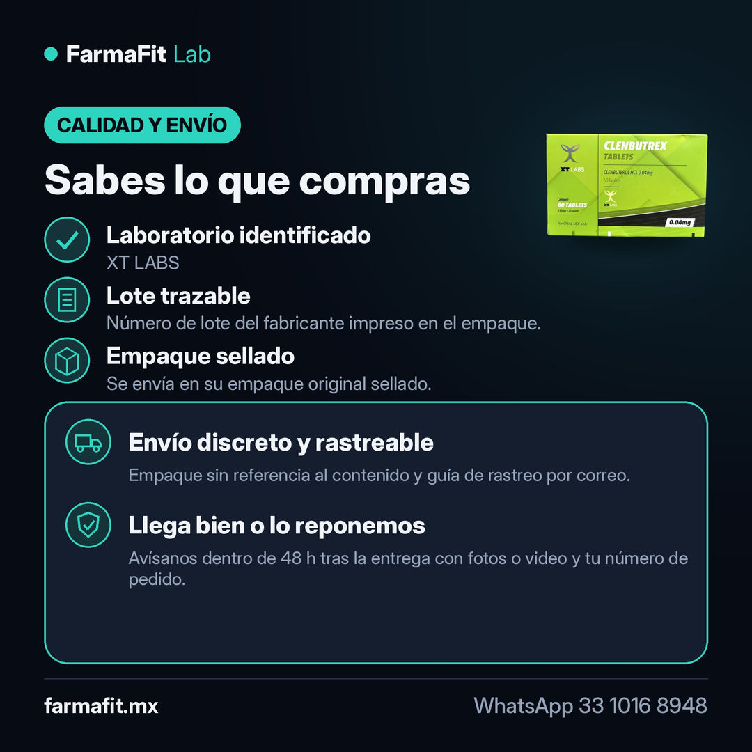 Calidad y envío: Clenbuterol 40mcg Clenbutrex 60 Tabs - XT LABS – FarmaFit