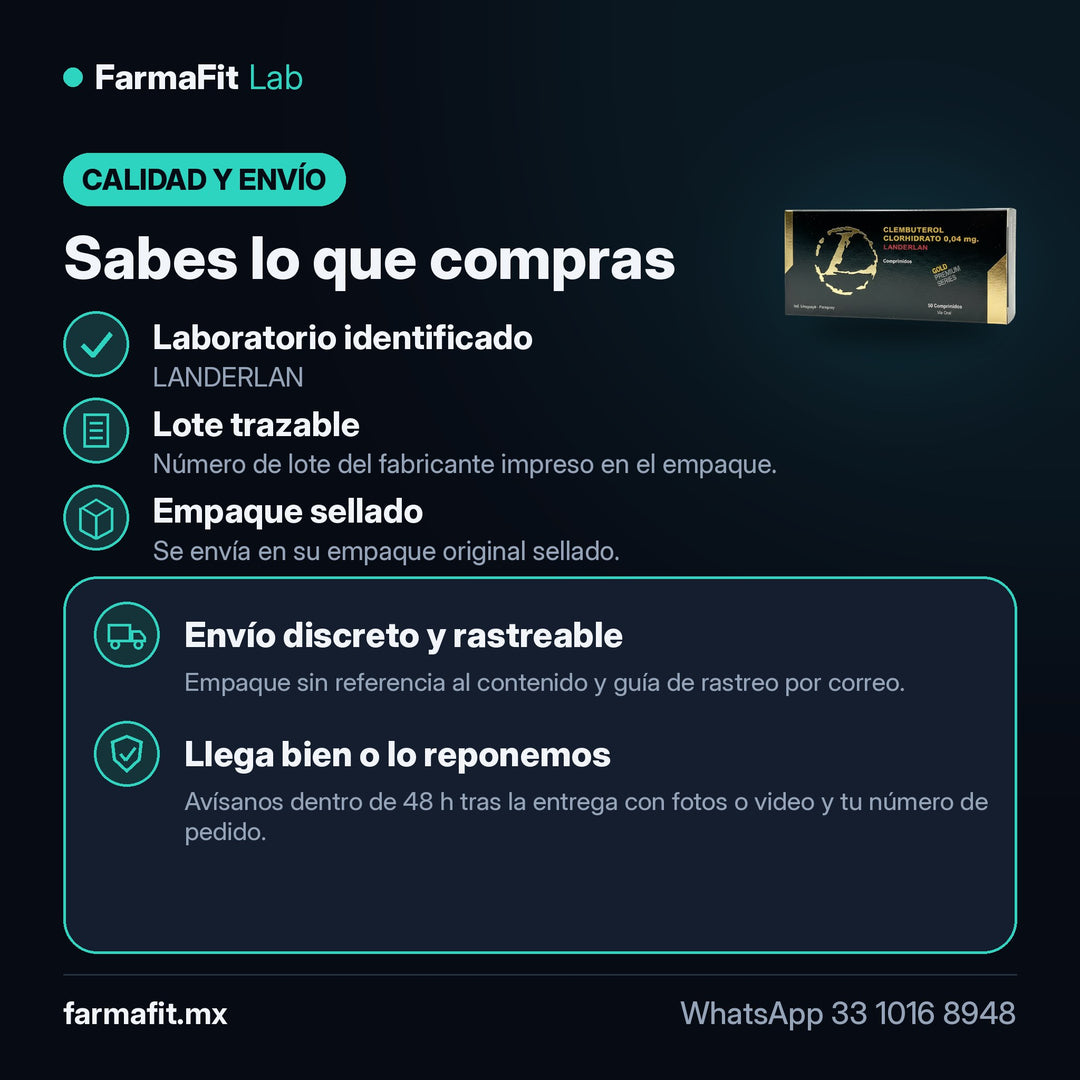 Calidad y envío: Clenbuterol Clorhidrato 0.04mg 50 Tabletas - LANDERLAN – FarmaFit