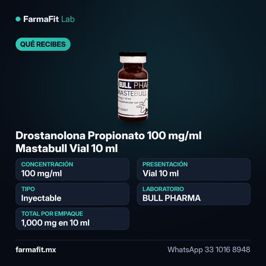Qué recibes: Drostanolona Propionato 100 mg/ml Mastabull Vial 10 ml - BULL PHARMA
