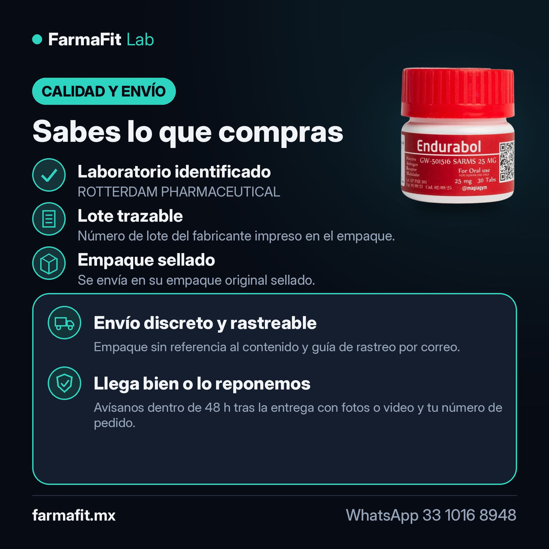 Calidad y envío: Endurabol GW-501516 Cardarine 25mg 30 Tabs - ROTTERDAM PHARMACEUTICAL – FarmaFit