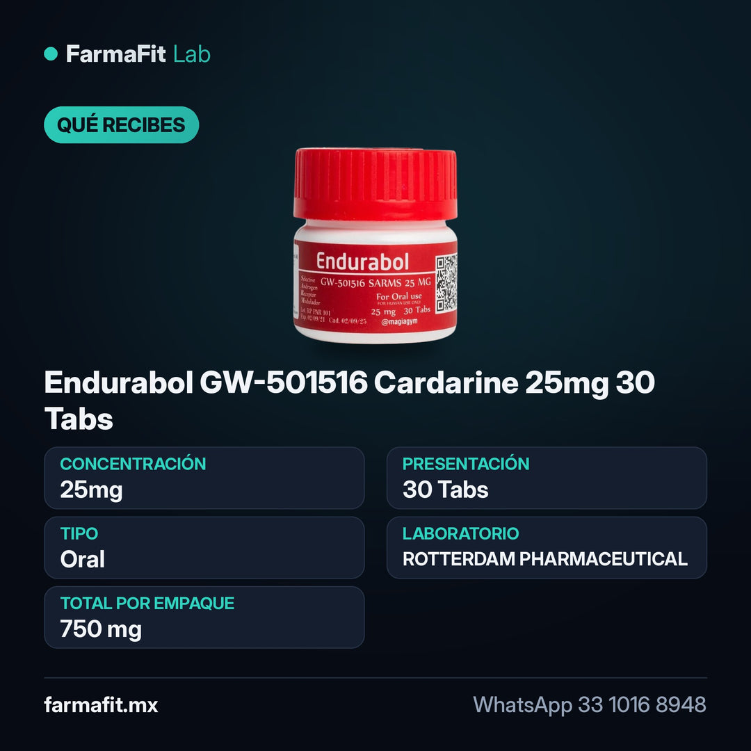 Qué recibes: Endurabol GW-501516 Cardarine 25mg 30 Tabs - ROTTERDAM PHARMACEUTICAL