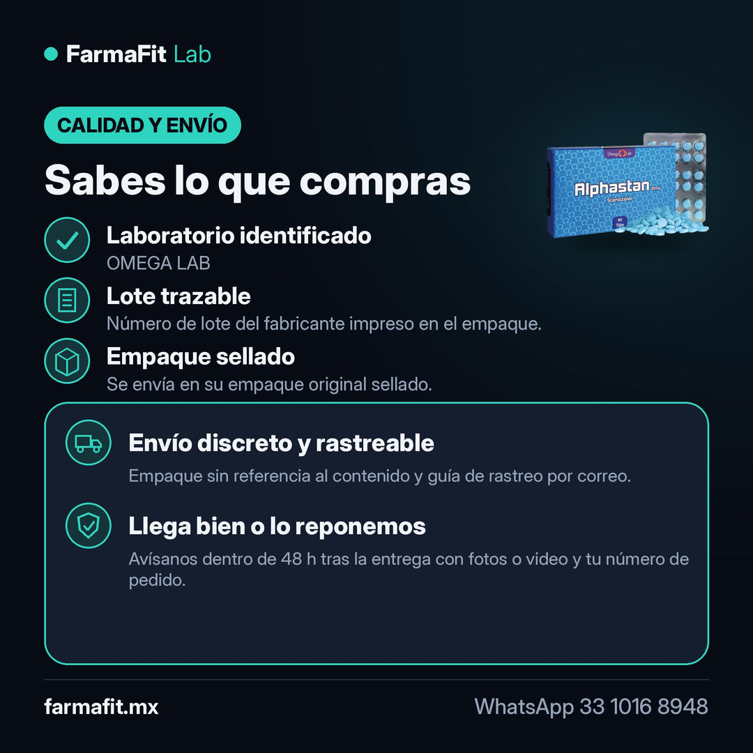 Calidad y envío: Estanozolol 10 mg Alphastan 90 Tabletas - OMEGA LAB – FarmaFit