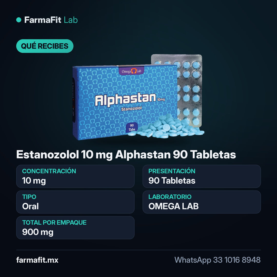 Qué recibes: Estanozolol 10 mg Alphastan 90 Tabletas - OMEGA LAB