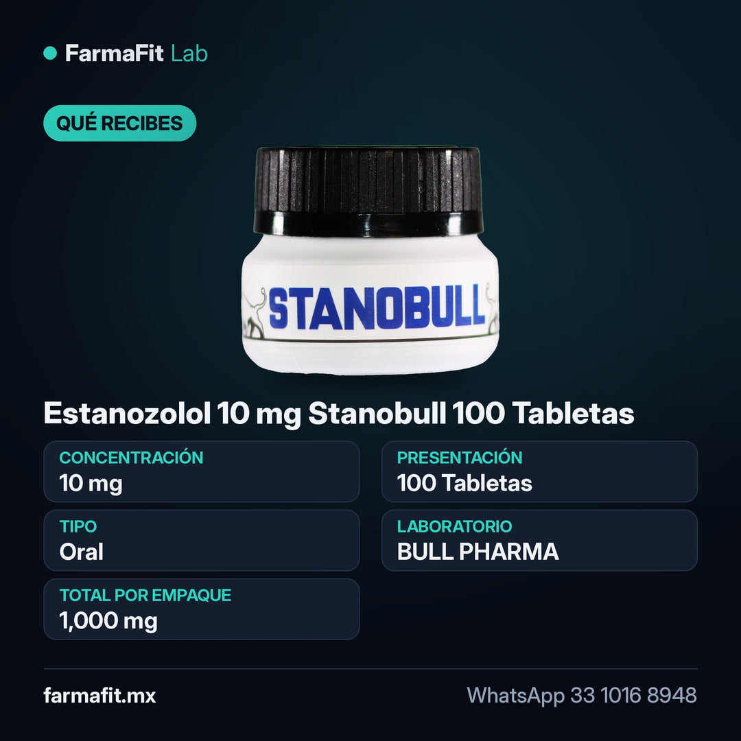 Qué recibes: Estanozolol 10 mg Stanobull 100 Tabletas - BULL PHARMA