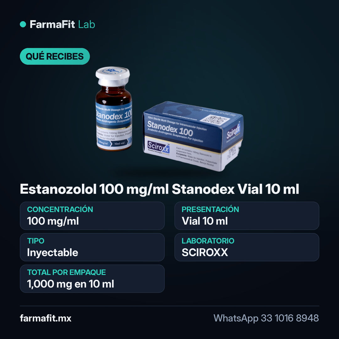 Qué recibes: Estanozolol 100 mg/ml Stanodex Vial 10 ml - SCIROXX