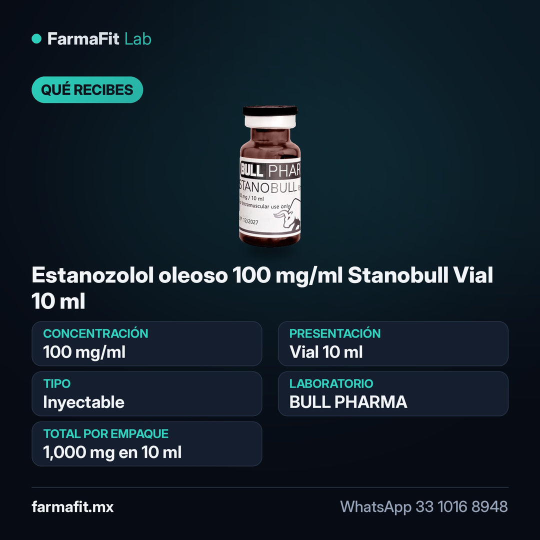 Qué recibes: Estanozolol oleoso 100 mg/ml Stanobull Vial 10 ml - BULL PHARMA