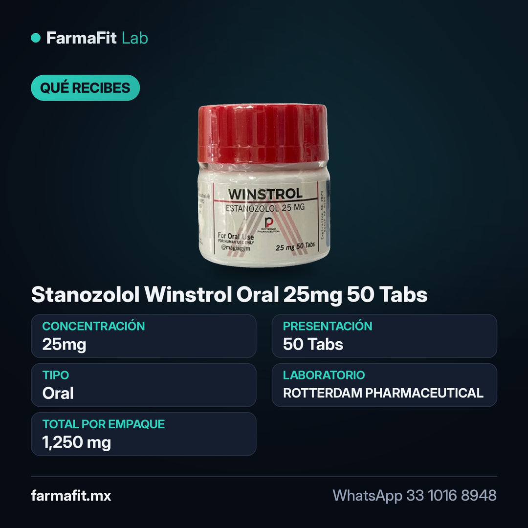 Qué recibes: Stanozolol Winstrol Oral 25mg 50 Tabs - ROTTERDAM PHARMACEUTICAL