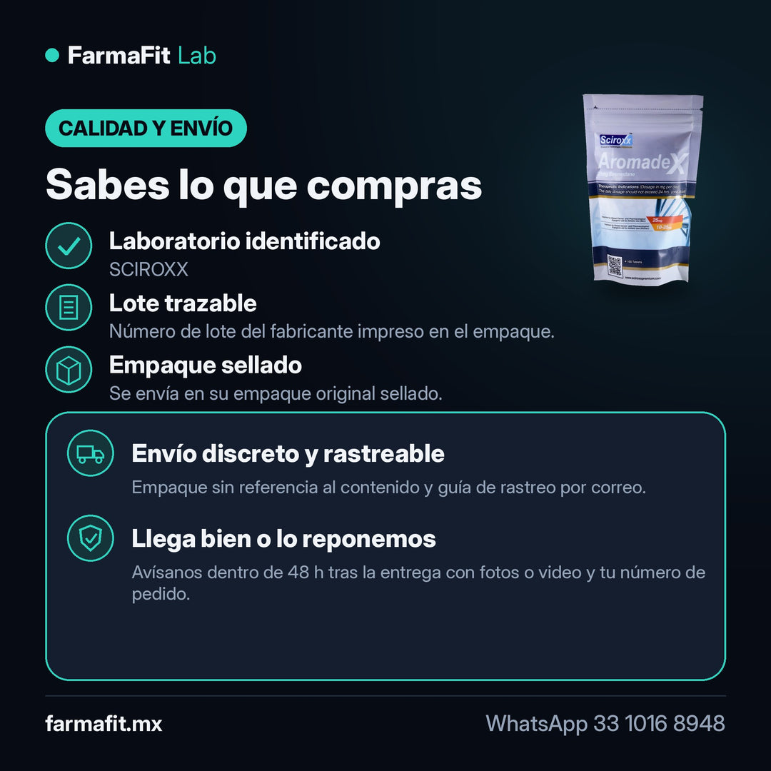 Calidad y envío: Exemestano 25 mg Aromadex - SCIROXX – FarmaFit