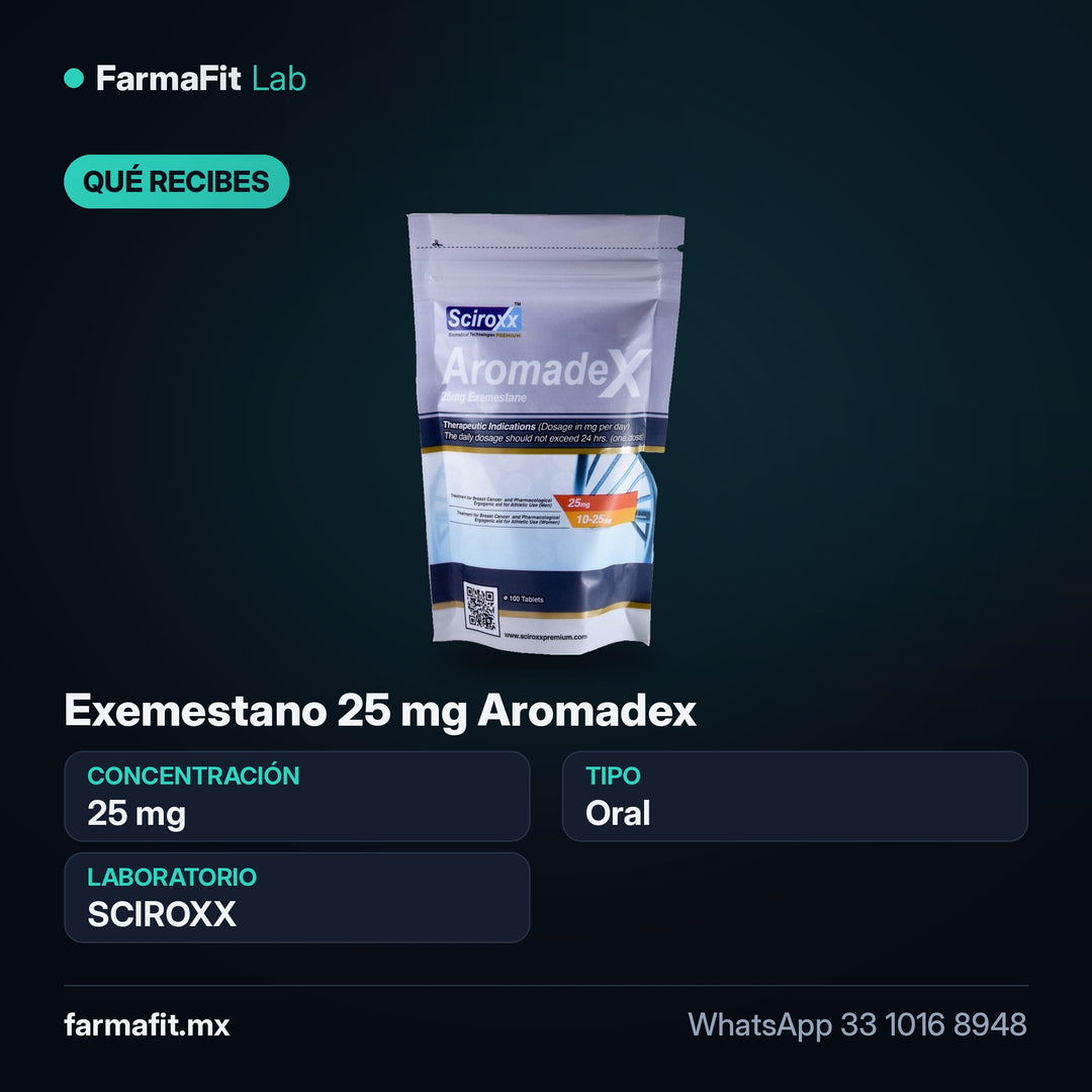 Qué recibes: Exemestano 25 mg Aromadex - SCIROXX