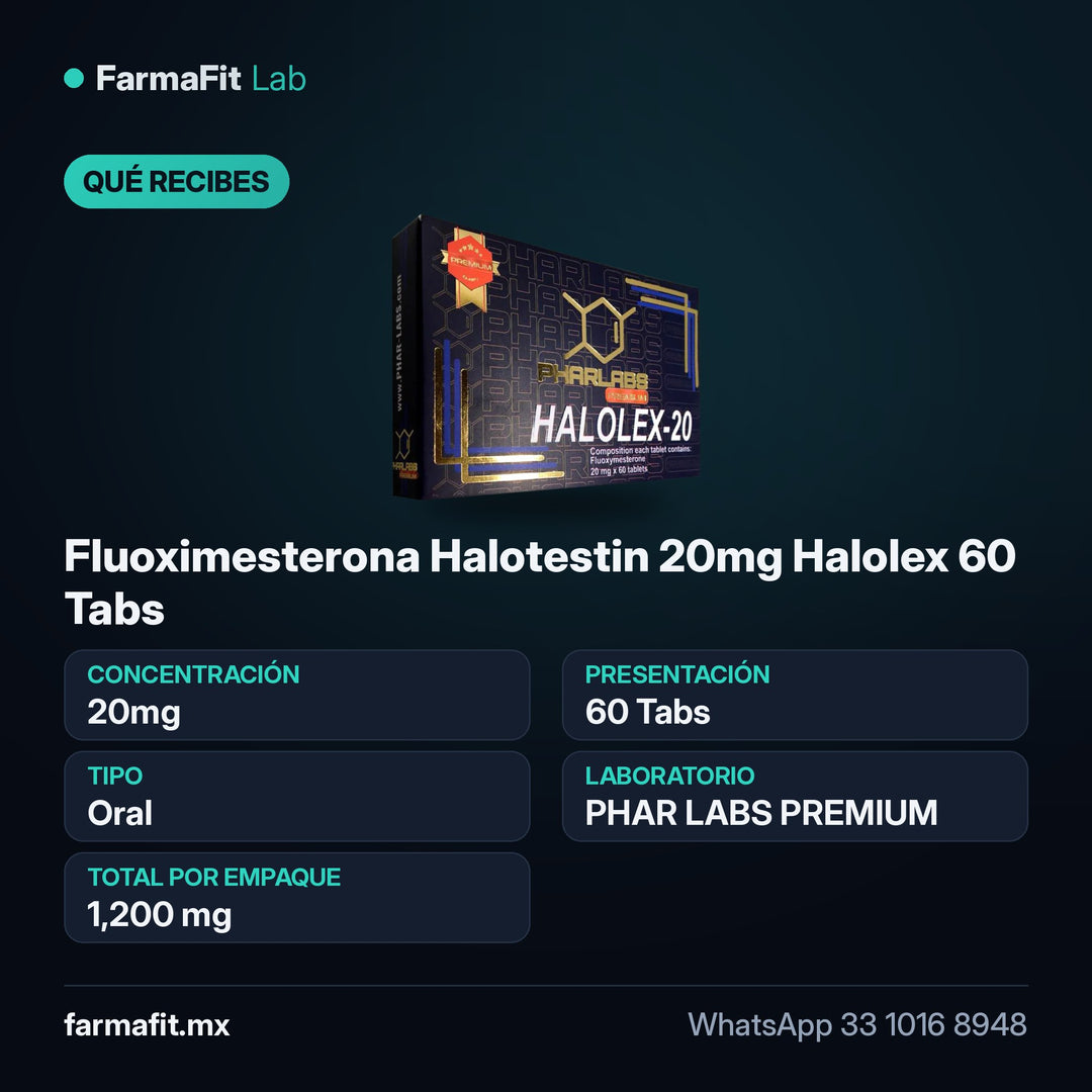 Qué recibes: Fluoximesterona Halotestin 20mg Halolex 60 Tabs - PHAR LABS PREMIUM