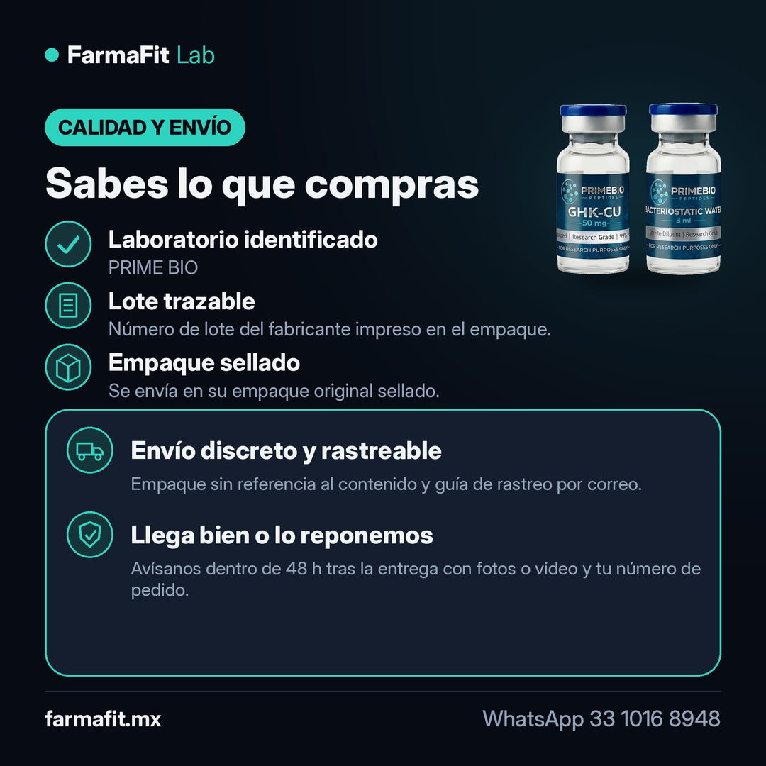 Calidad y envío: Preventa · GHK-Cu 50 mg Péptido Vial - PRIME BIO – FarmaFit