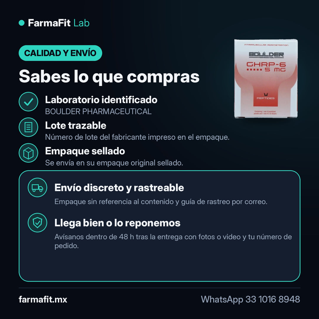 Calidad y envío: GHRP-6 5 mg Péptido Vial - BOULDER PHARMACEUTICAL – FarmaFit