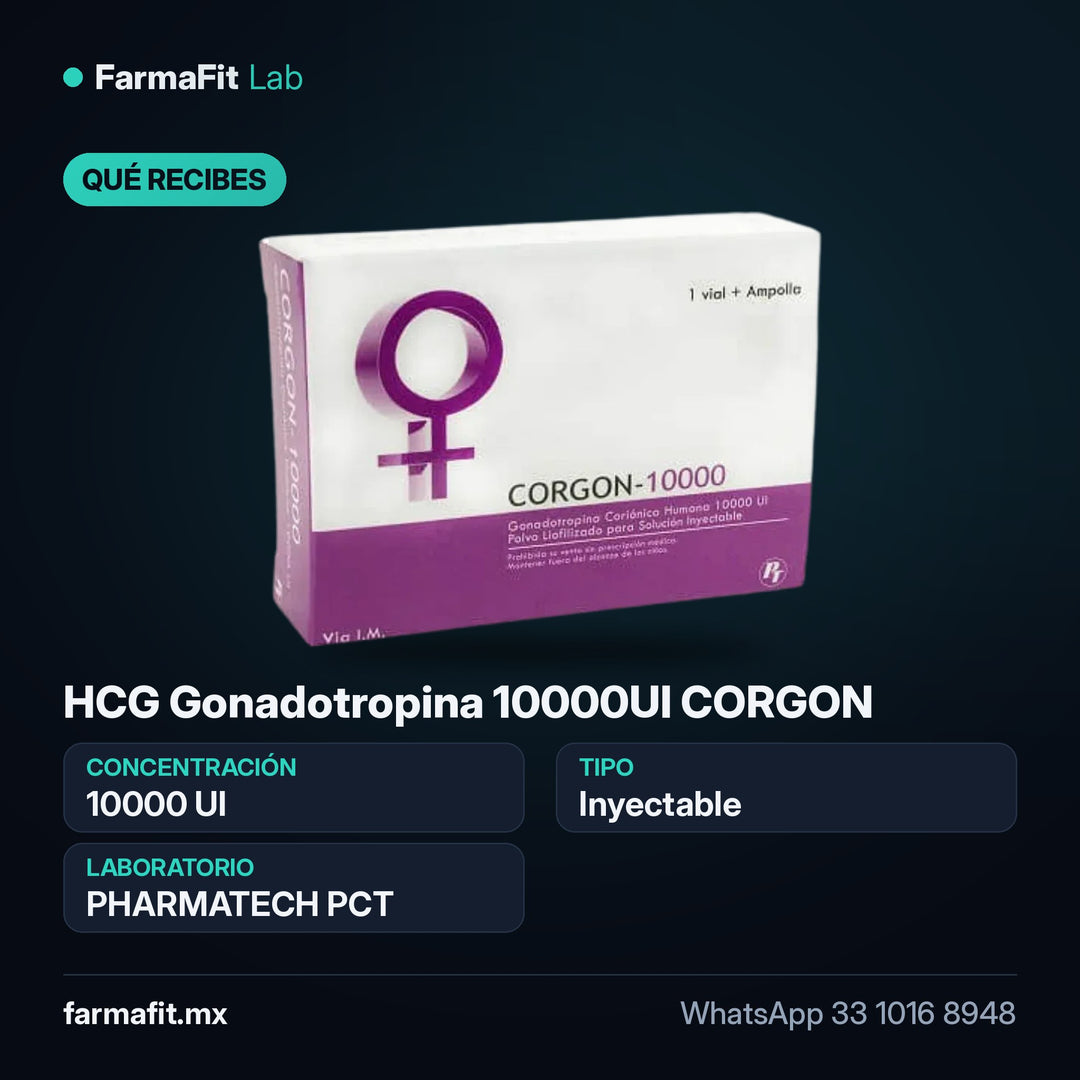 Qué recibes: HCG Gonadotropina 10000UI CORGON - PHARMATECH PCT