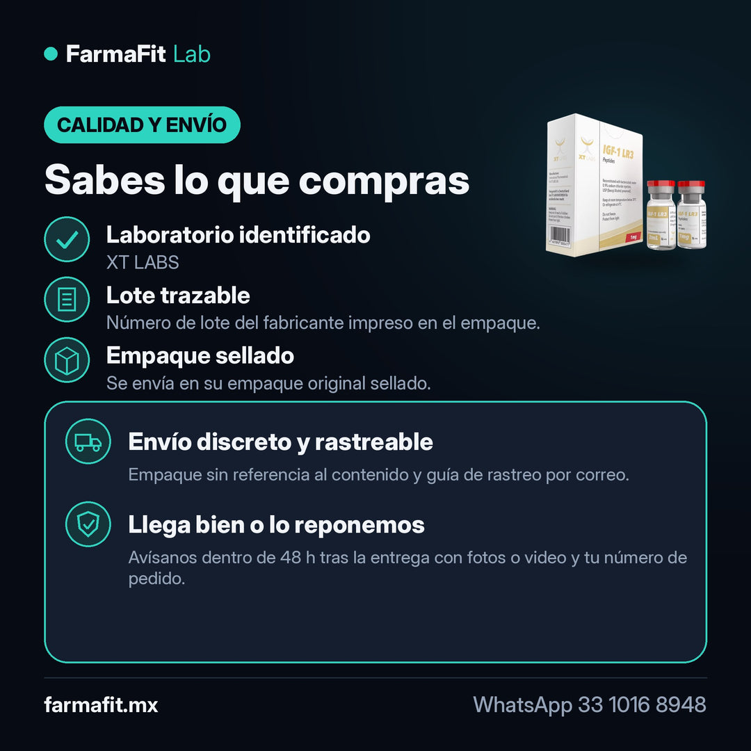 Calidad y envío: IGF-1 LR3 1mg/2ml Péptido Factor de Crecimiento - XT LABS – FarmaFit