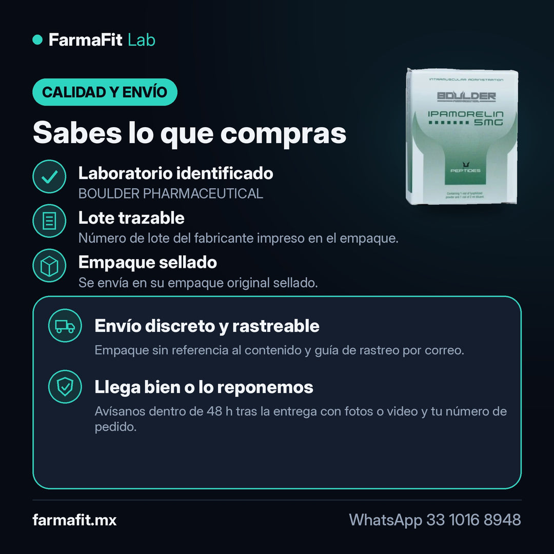 Calidad y envío: Ipamorelin 5 mg Péptido Vial - BOULDER PHARMACEUTICAL – FarmaFit
