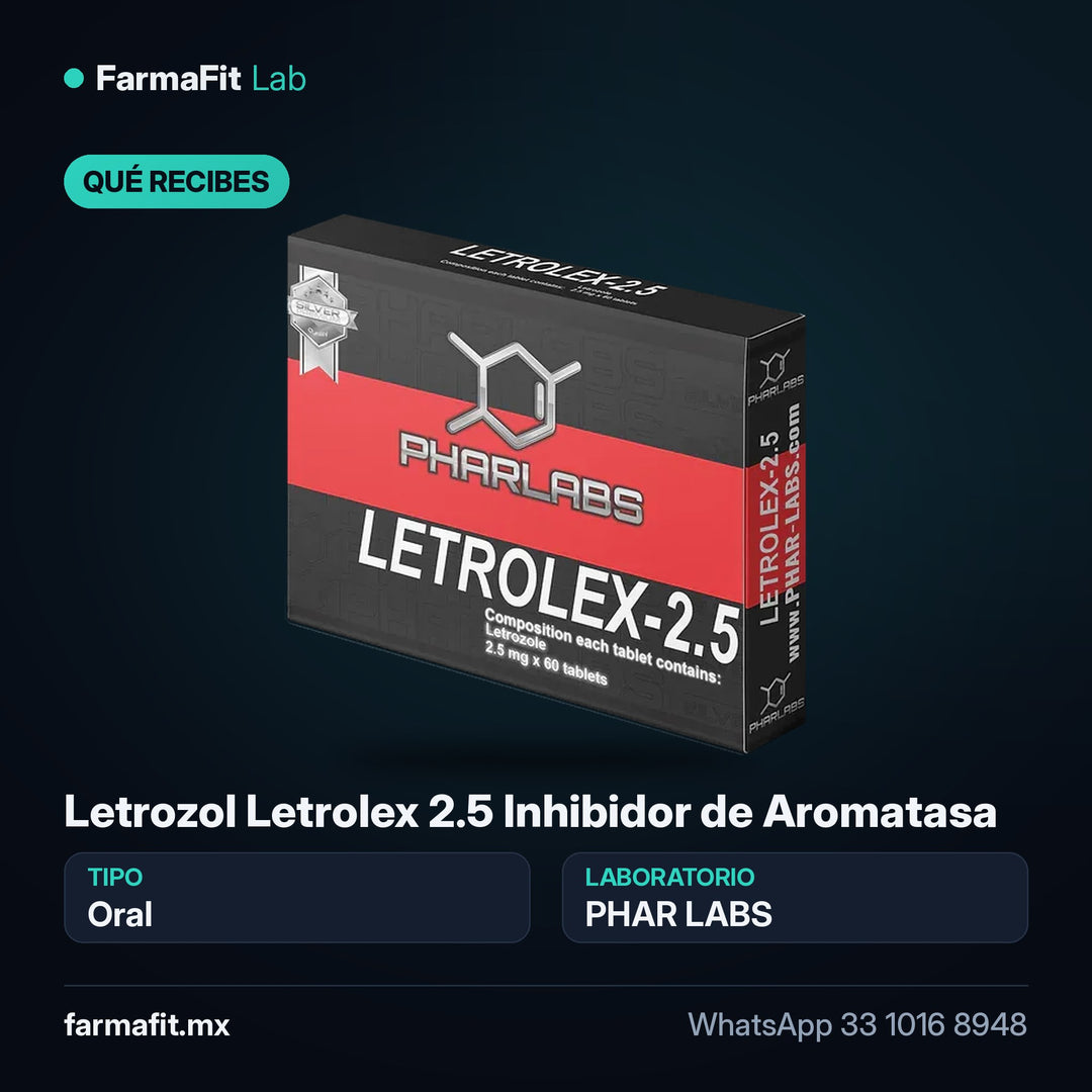 Qué recibes: Letrozol Letrolex 2.5 Inhibidor de Aromatasa - PHAR LABS
