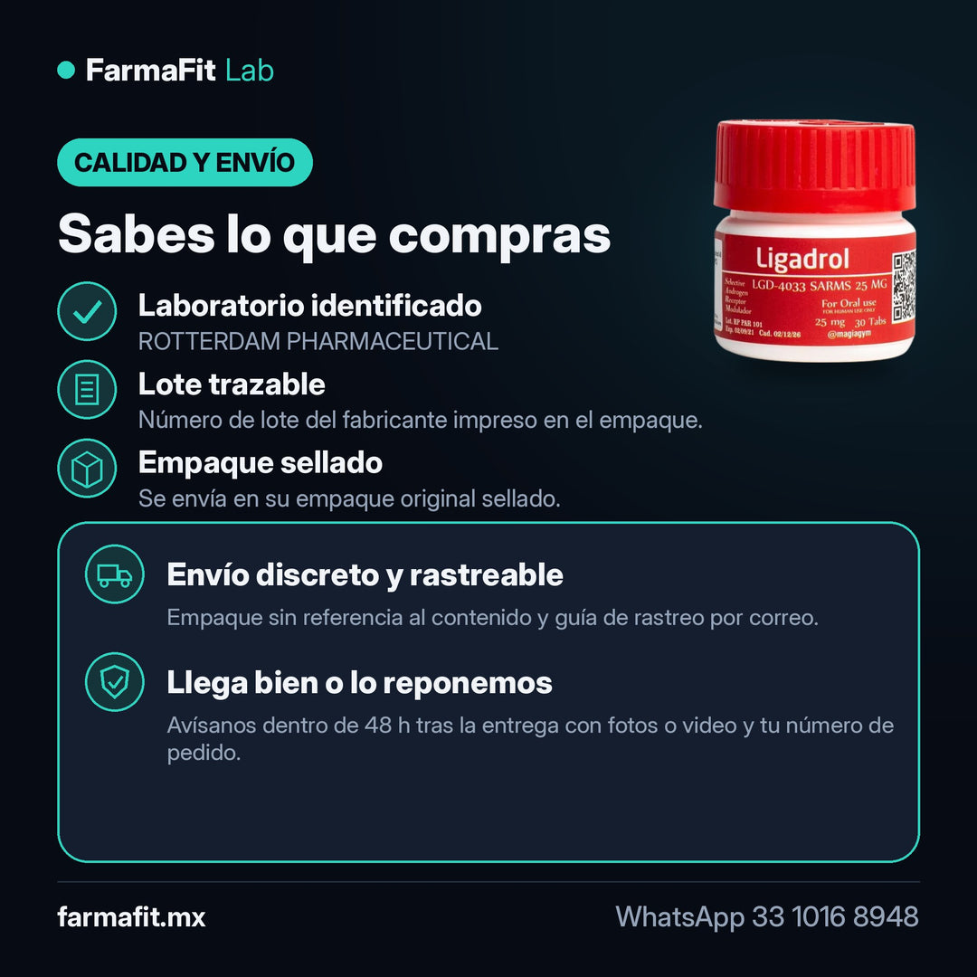 Calidad y envío: Ligadrol LGD-4033 25mg SARM 30 Tabs - ROTTERDAM PHARMACEUTICAL – FarmaFit