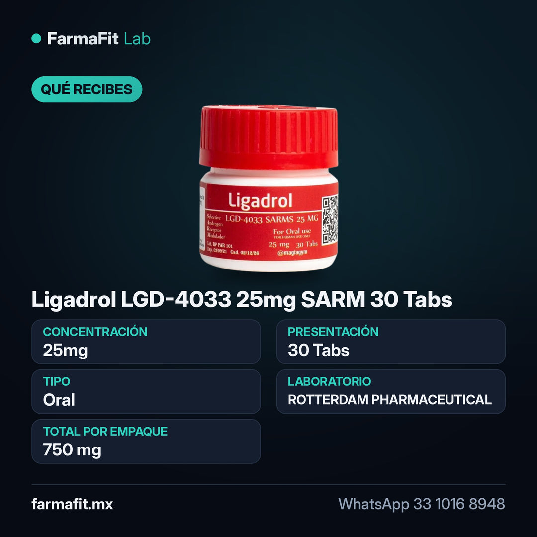 Qué recibes: Ligadrol LGD-4033 25mg SARM 30 Tabs - ROTTERDAM PHARMACEUTICAL