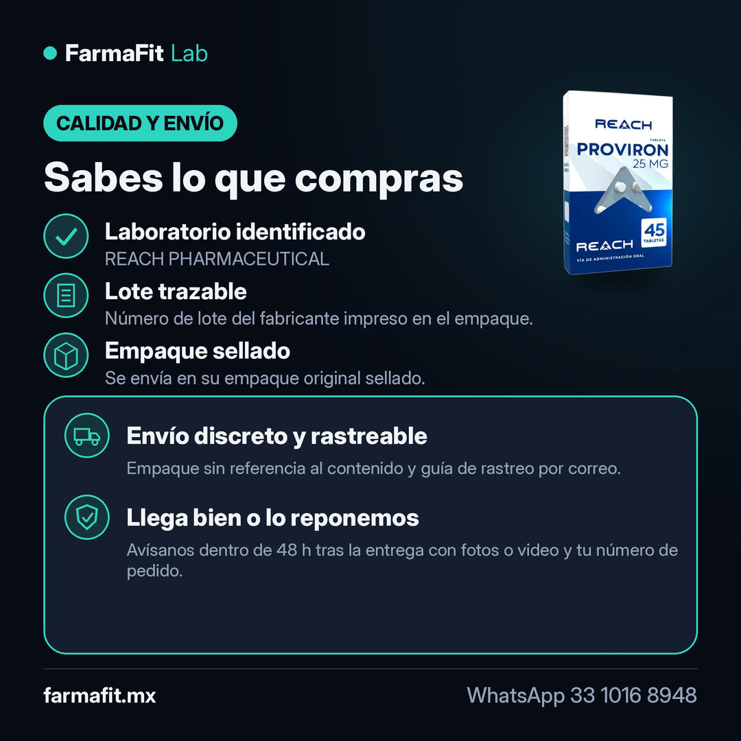 Calidad y envío: Mesterolona 25 mg Proviron 25 45 Tabletas - REACH PHARMACEUTICAL – FarmaFit