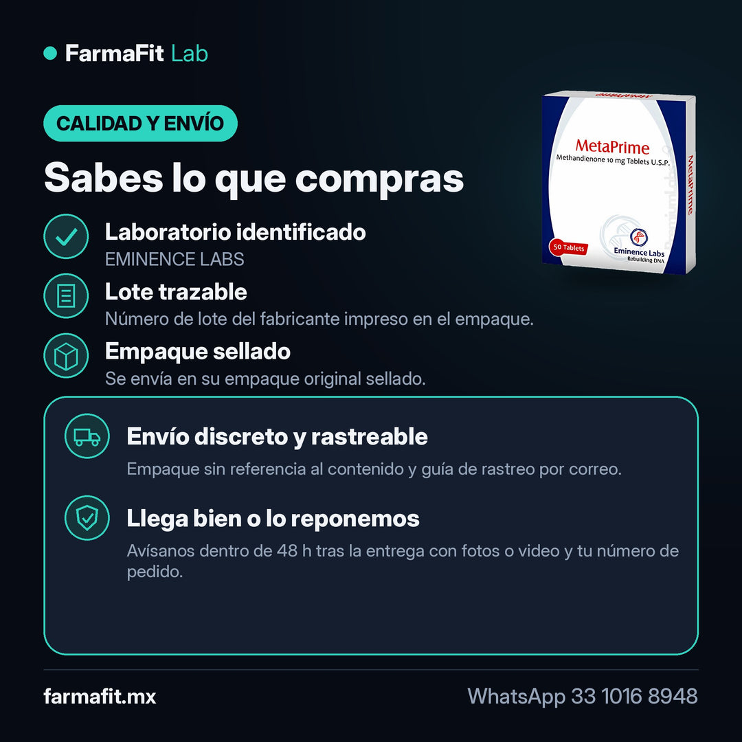 Calidad y envío: Metandienona 10 mg MetaPrime 50 Tabletas - EMINENCE LABS – FarmaFit