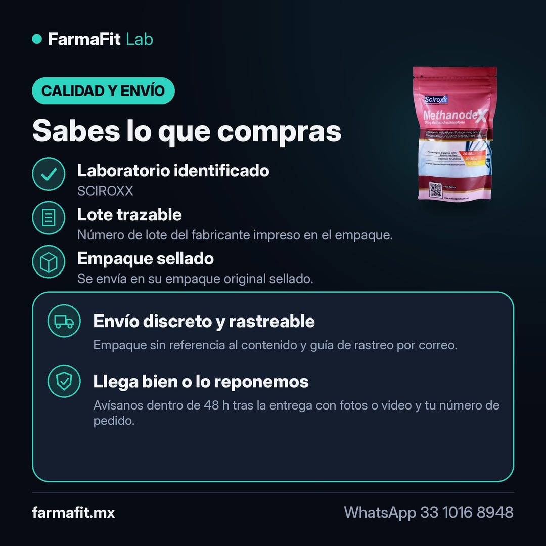 Calidad y envío: Metandienona 10 mg Methanodex 100 Tabletas - SCIROXX – FarmaFit