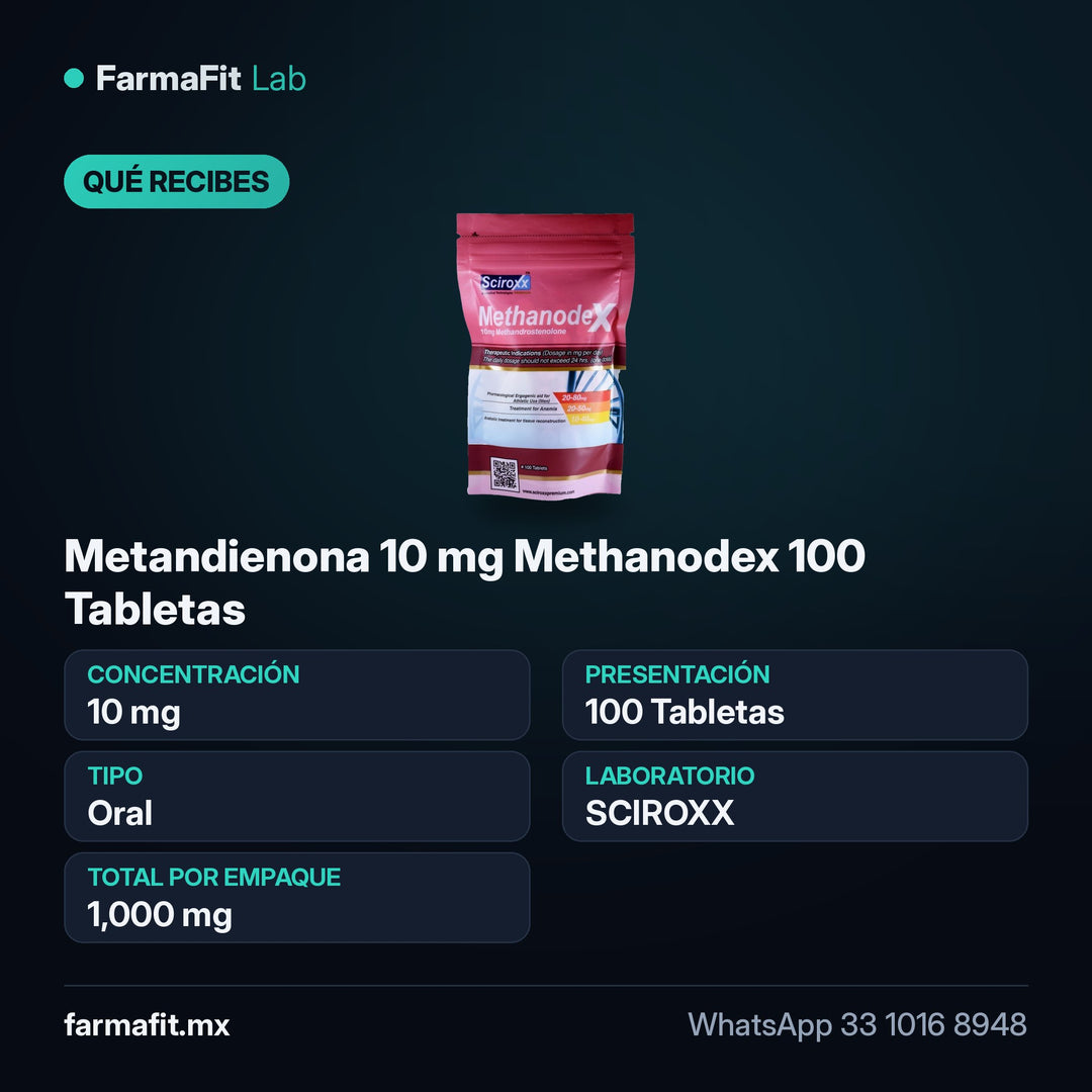 Qué recibes: Metandienona 10 mg Methanodex 100 Tabletas - SCIROXX