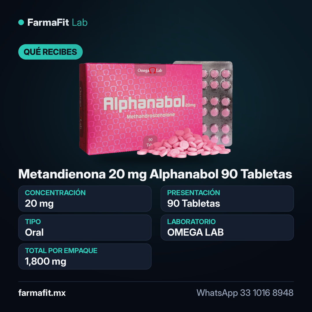 Qué recibes: Metandienona 20 mg Alphanabol 90 Tabletas - OMEGA LAB