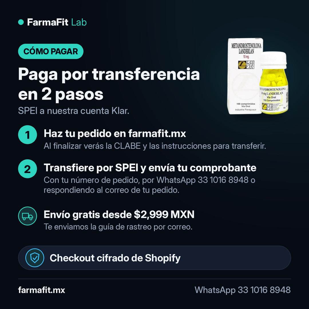 Cómo pagar por transferencia SPEI: Metandienona Dianabol - LANDERLAN – FarmaFit