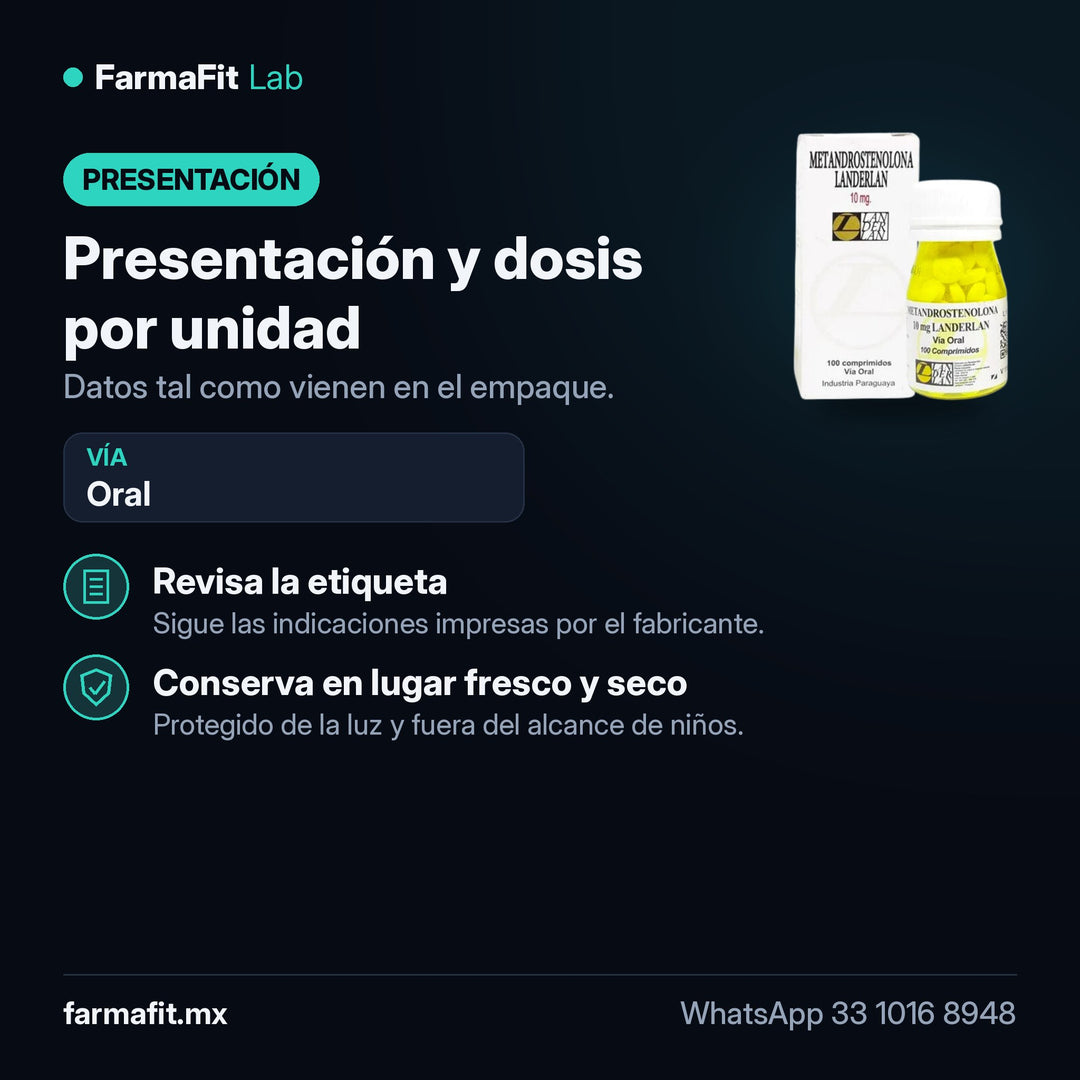 Presentación y dosis por unidad: Metandienona Dianabol - LANDERLAN