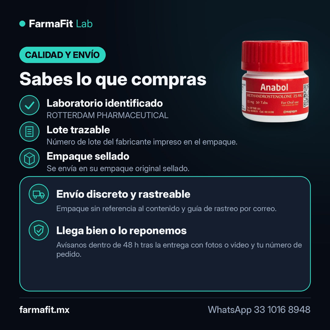 Calidad y envío: Metandrostenolona Dianabol 25mg Anabol 50 Tabs - ROTTERDAM PHARMACEUTICAL – FarmaFit