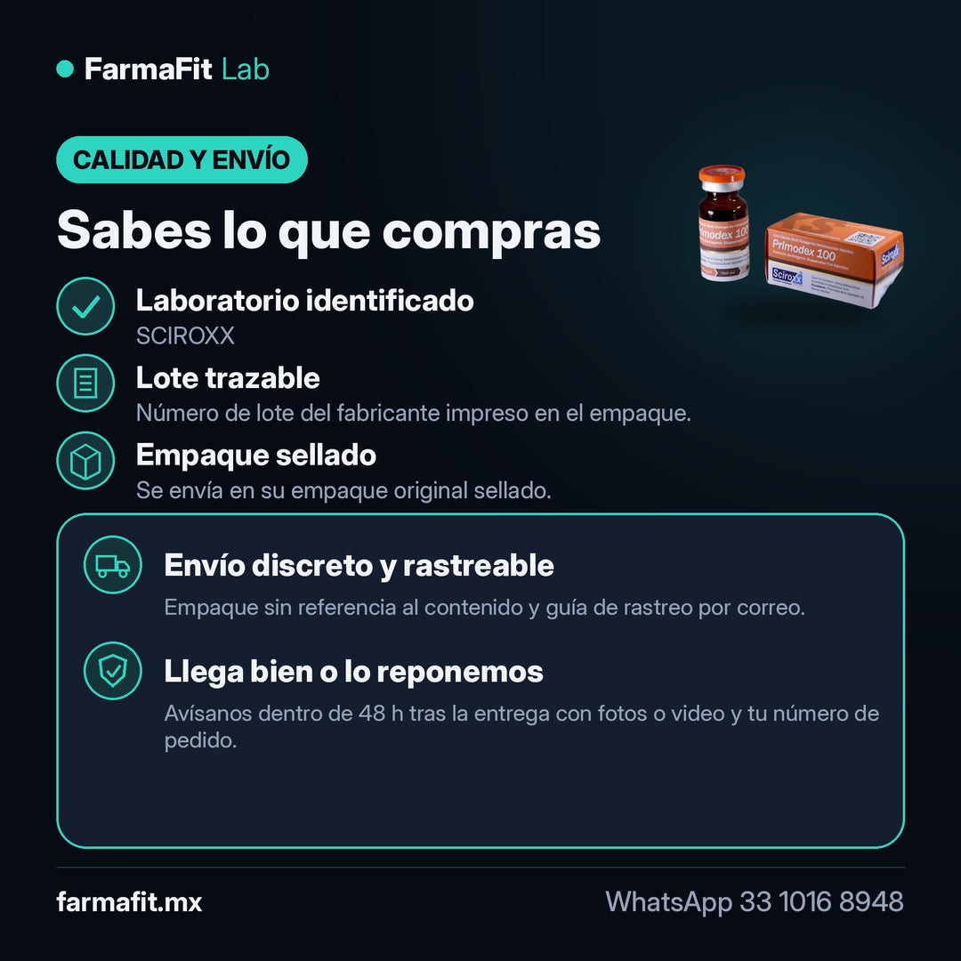 Calidad y envío: Metenolona Enantato 100 mg/ml Primodex Vial 10 ml - SCIROXX – FarmaFit