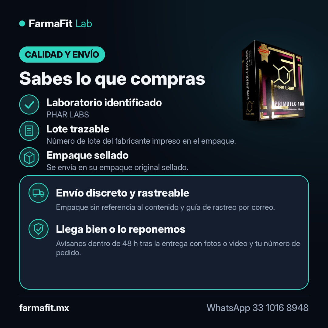 Calidad y envío: Metenolona Enantato 100 mg/ml PrimoTex 100 Vial 10 ml - PHAR LABS – FarmaFit