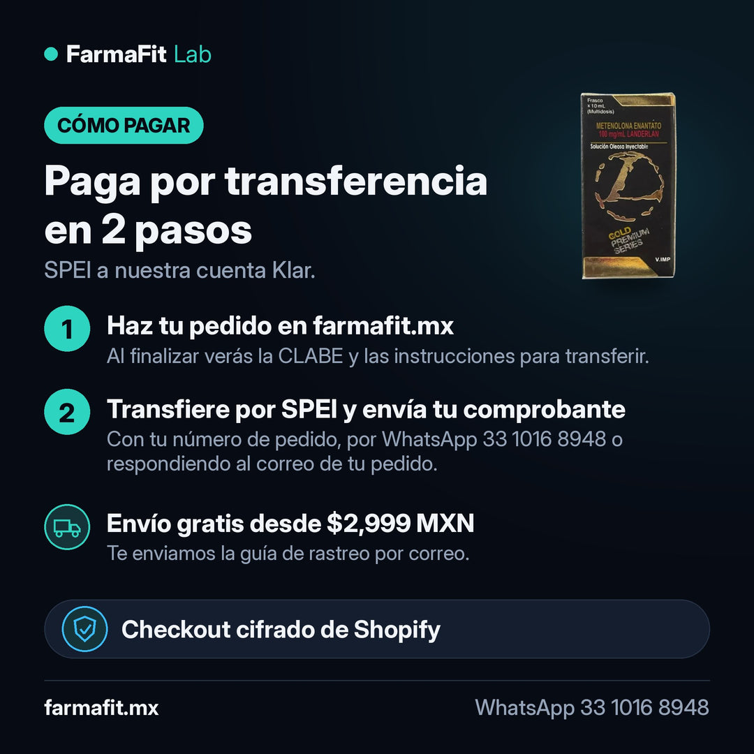 Cómo pagar por transferencia SPEI: Metenolona Enantato 100mg Primobolan - LANDERLAN 10ml – FarmaFit