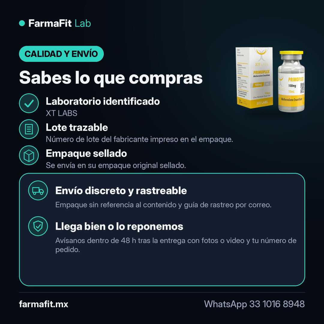 Calidad y envío: Metenolona Enantato 100mg Primoplex - XT LABS 10ml – FarmaFit