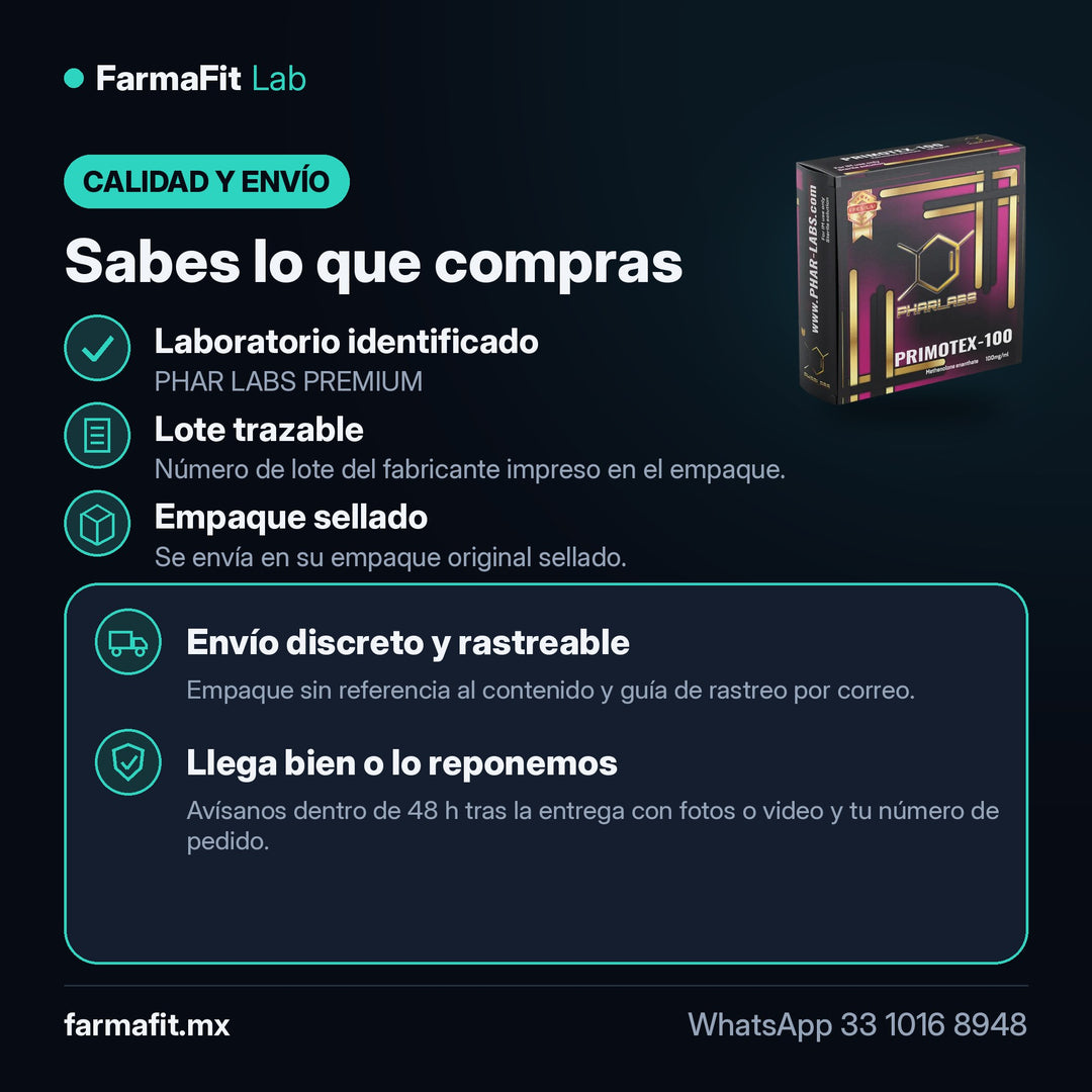 Calidad y envío: Metenolona Enantato 100mg Primotex Primobolan - PHAR LABS PREMIUM – FarmaFit