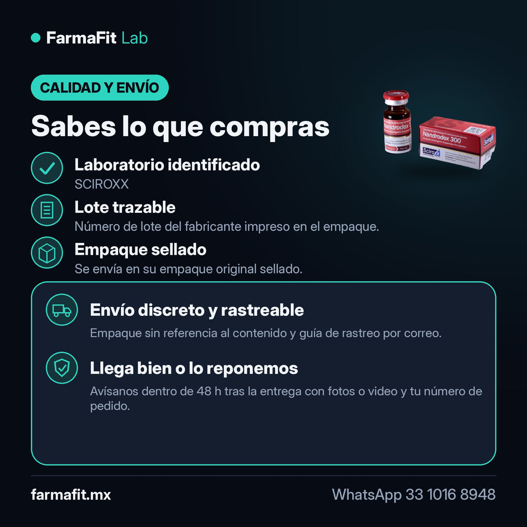 Calidad y envío: Nandrolona Decanoato 300 mg/ml Nandrodex Vial 10 ml - SCIROXX – FarmaFit