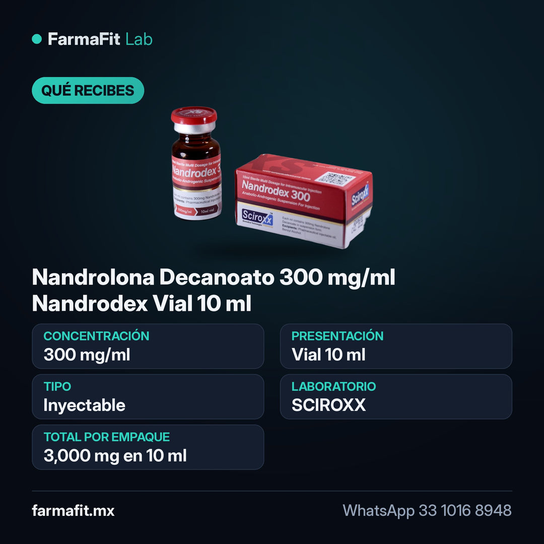 Qué recibes: Nandrolona Decanoato 300 mg/ml Nandrodex Vial 10 ml - SCIROXX